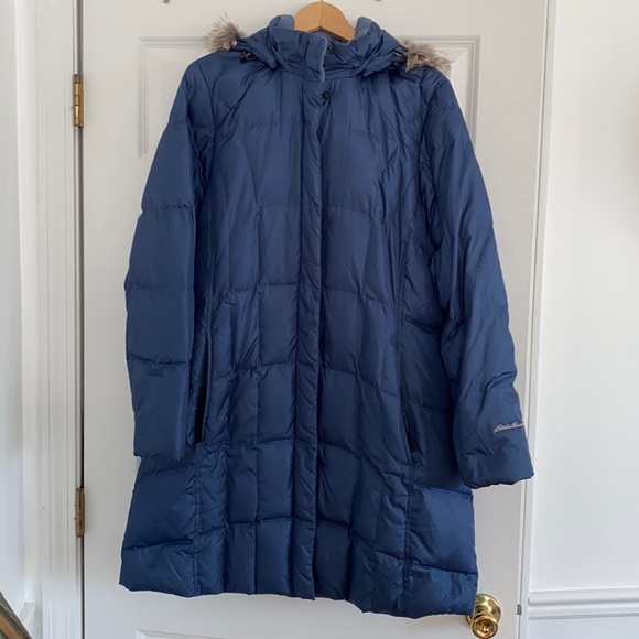 Blue Eddie Bauer Down Jacket - Picture 1 of 9